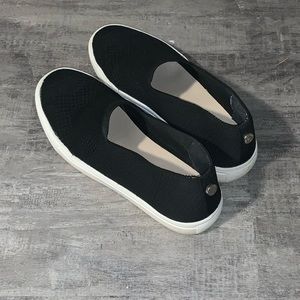 Steve Madden Black Slip On Shoes